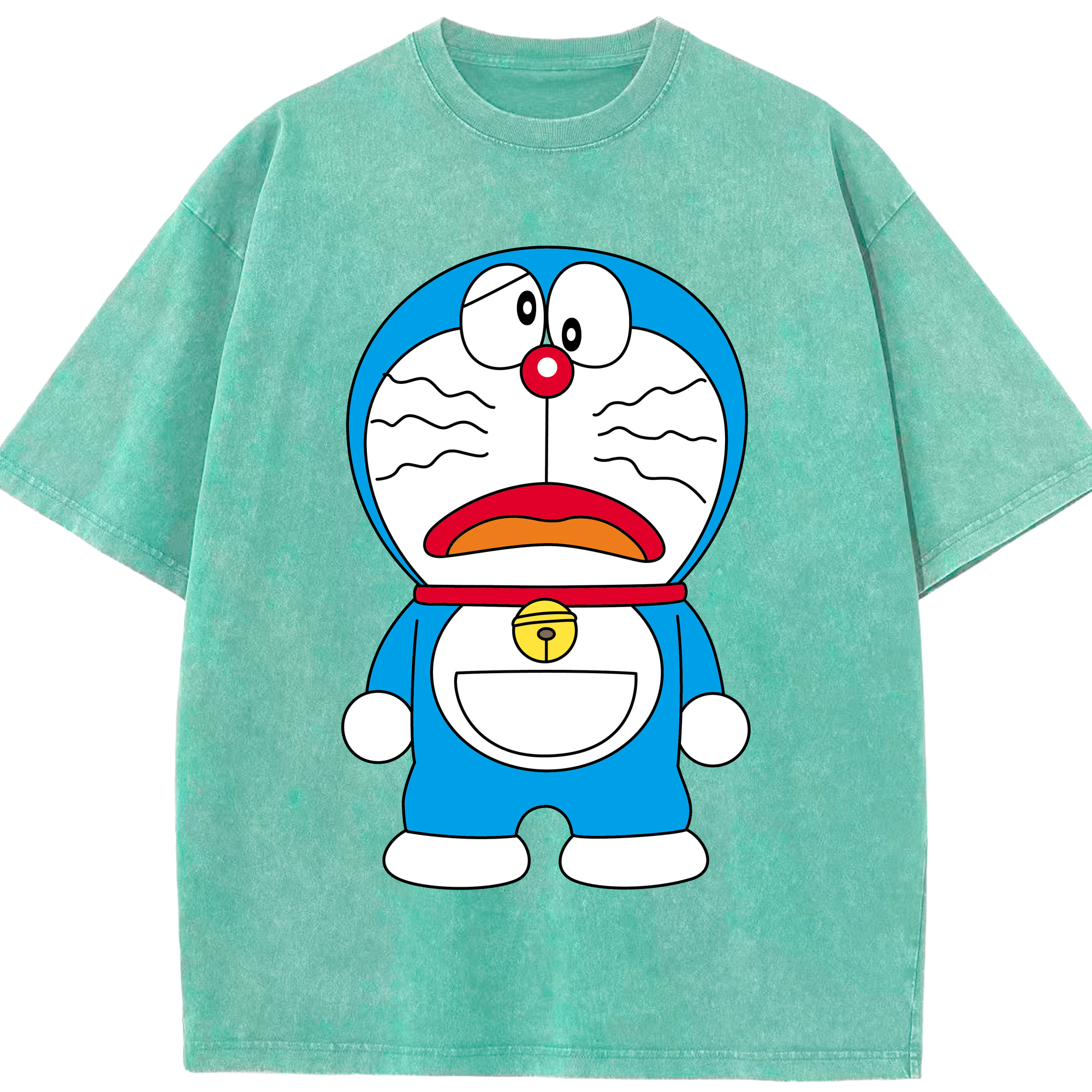 （画像用） ドラえもん Doraemon 綿100% ヴィンテージ風 半袖Tシャツ（フロントプリント）